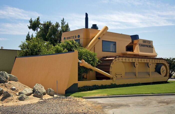 This Bulldozer Shaped Building.