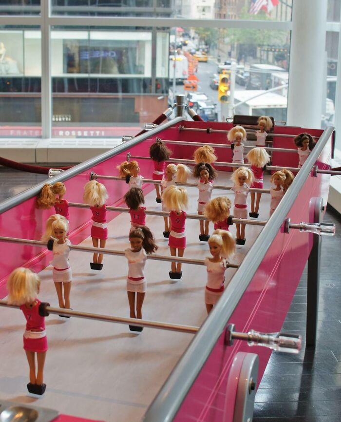 Barbie Foosball Table