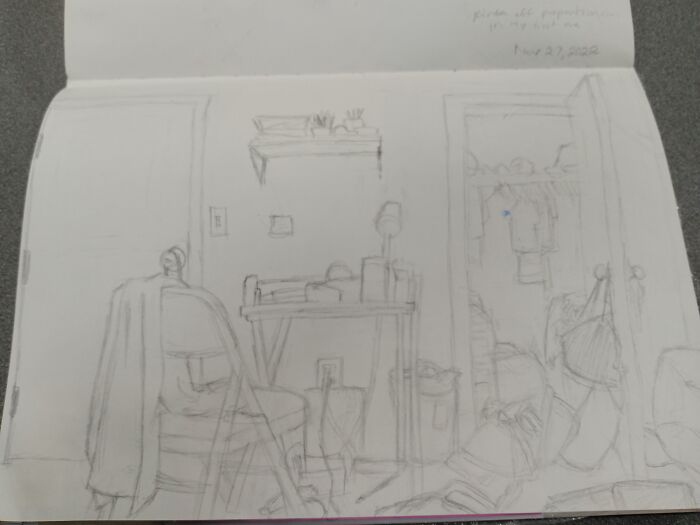 I Drew My Room. Yeah, It's Messy, But That's Why I Drew It