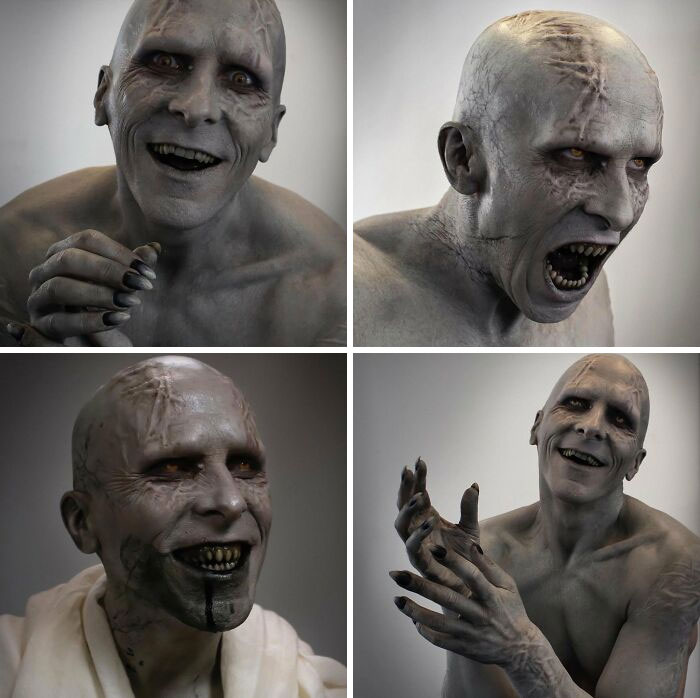 Shots Of Christian Bale's Gorr Makeup Test For 'Thor Love And Thunder'