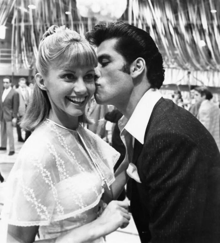 John Travolta And Olivia Newton-John On The Set Of Grease (1978)
