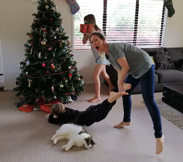 Christmas Tree With Presents + 2 Overly Excited Kids X 2 Frazzled Parents = Christmas Is Fast Approaching