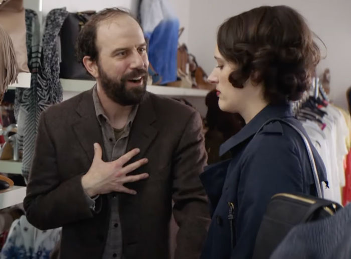 Martin talking with Fleabag