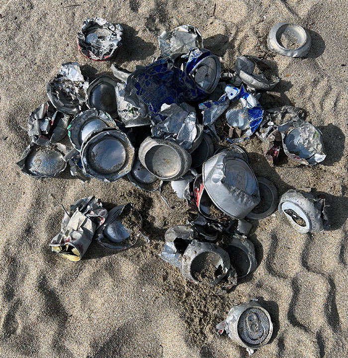 Some Jerk Buried Shrapnel All Over My Local Beach