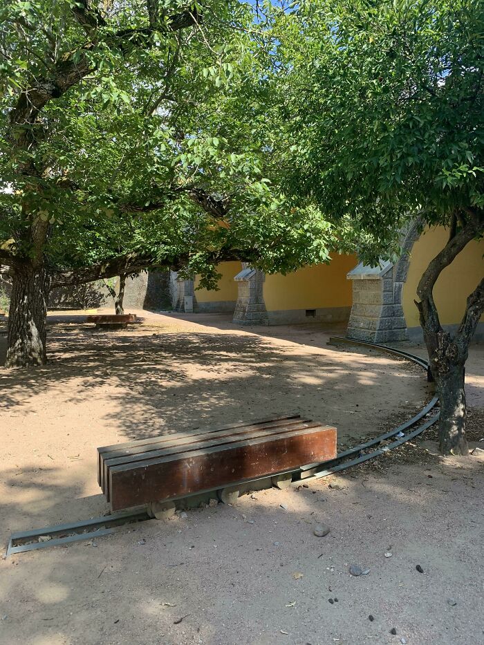 Where Are These When I Forget My Sunglasses. They Put Rails Under The Benches In This Park So You Can Always Be In The Shadow