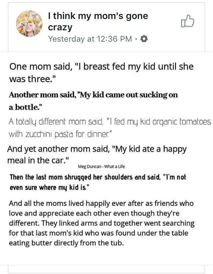 Moms sharing funny parenting stories with wholesome support online, showcasing diverse experiences and camaraderie.