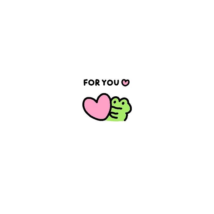 Minimalist illustration of a frog with big feelings holding a pink heart, capturing life’s little struggles.
