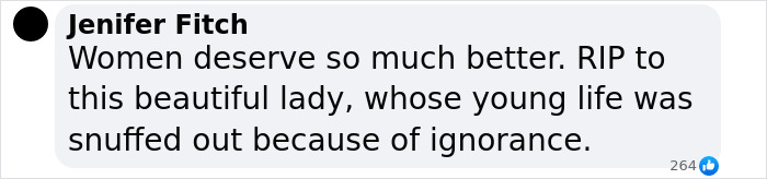 Facebook comment expressing grief and support for the late 25-year-old pro boxer Georgia O’Connor.