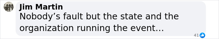 Screenshot of a social media comment discussing responsibility related to a high school girl standing on first-place podium despite losing to a trans athlete.