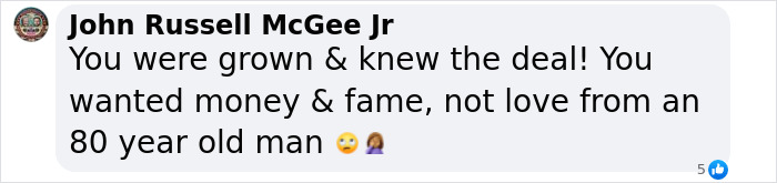 Comment by John Russell McGee Jr expressing criticism about Playboy Bunnies' experiences with Hugh Hefner and intimacy issues.