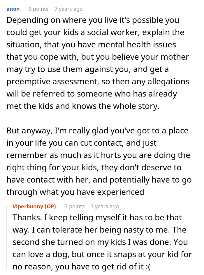 Conversation between a woman and anon discussing advice on dealing with a mom threatening to call CPS.