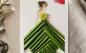 I Turn Leaves And Plants Into Dresses In My Fashion Illustrations (22 Pics)