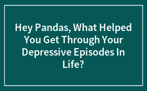 Hey Pandas, What Helped You Get Through Your Depressive Episodes In Life?
